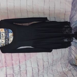 NWT FRENCH CONNECTION - long sleeve black dress